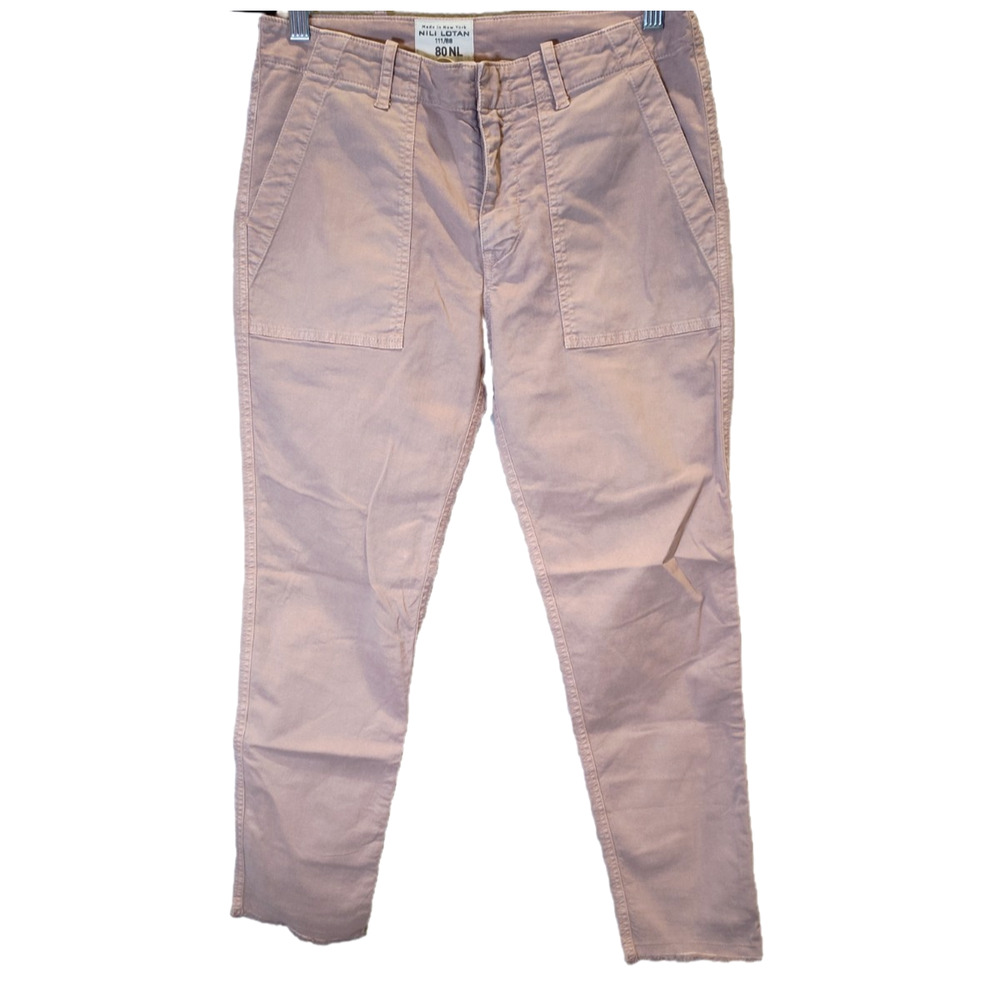 Nili Lotan Light Pink Slim Crop 80NL Women's Jenna‎ Pants Size 2